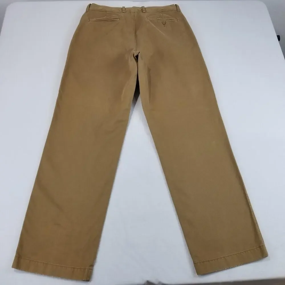 J.Crew Pants Mens 34x32 Beige Khaki Broken-In Chino Relaxed Fit Cotton Casual